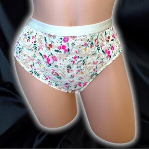 Victoria’s Secret Pink Intimates Multicolored Sheer Floral Lace Cheeky Panties